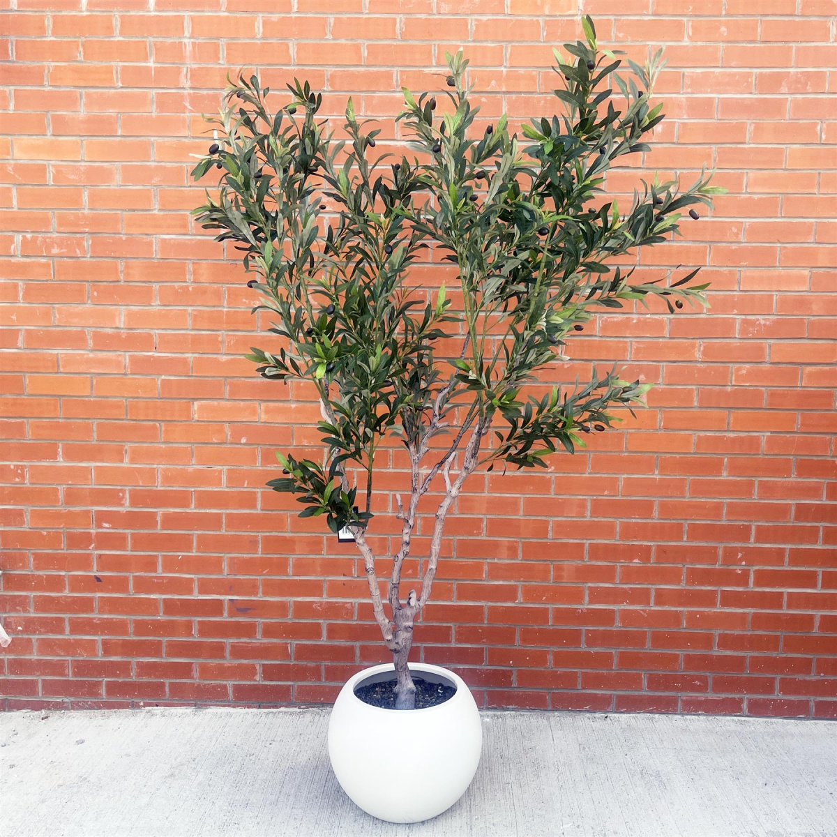 200cm XXL Artificial Olive Tree with Decorative Planter