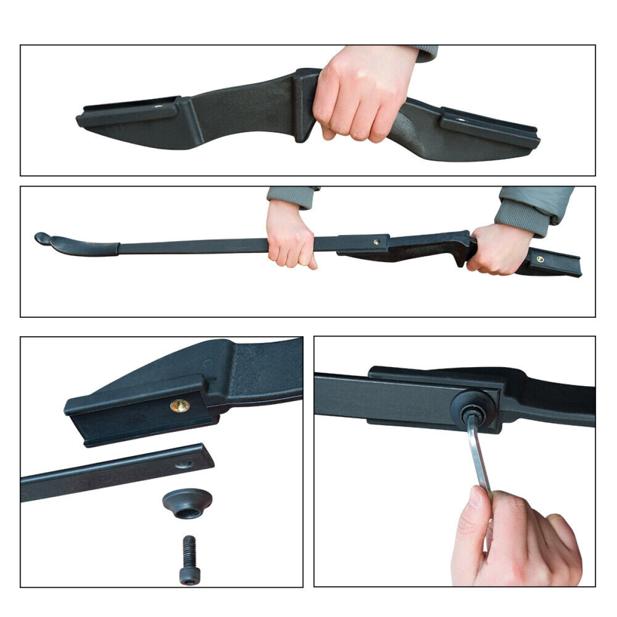 53"Takedown Recurve Bow Fiberglass Arrows Set 40lbs Archery Bow Hunting Shoot UK