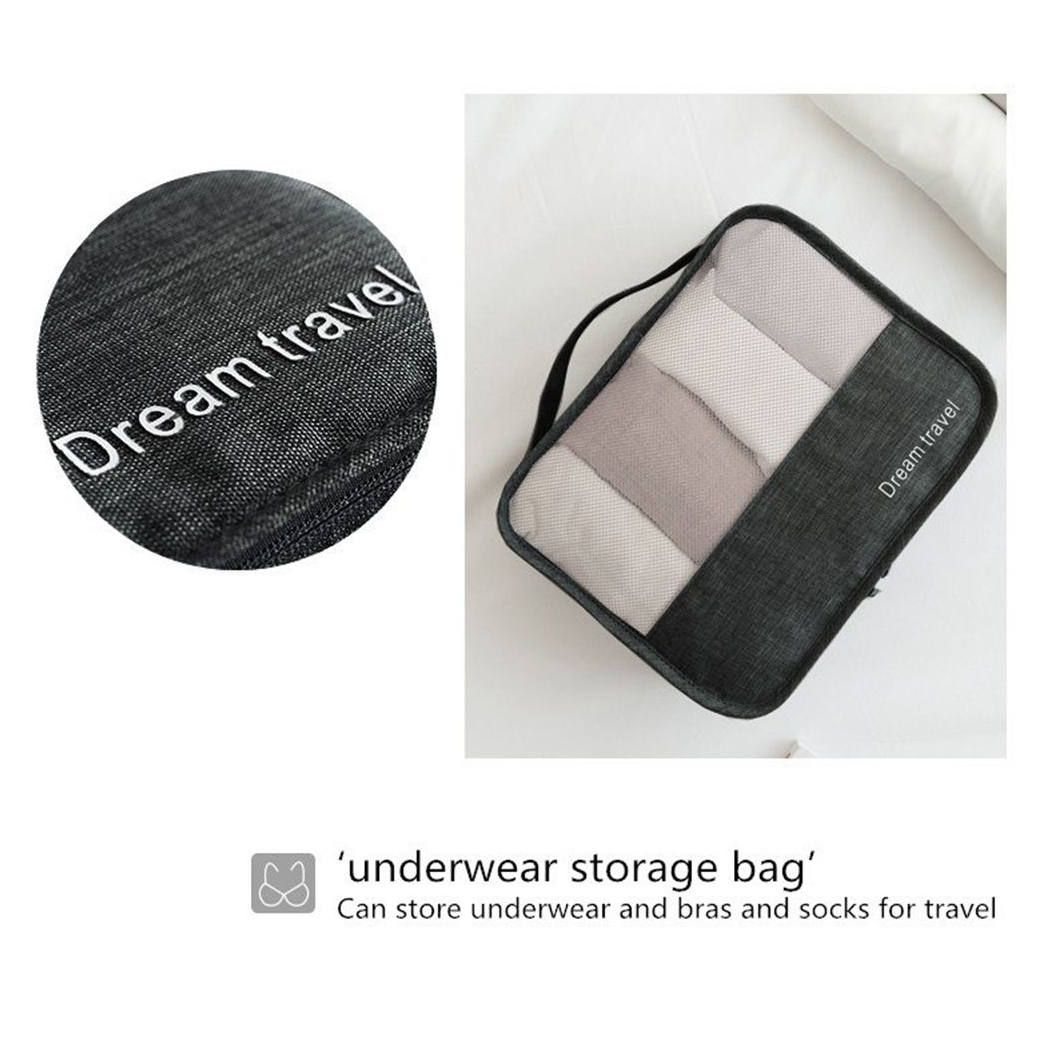 7pcs Packing Cubes Luggage Storage Organiser Travel Compression Suitcase Bags