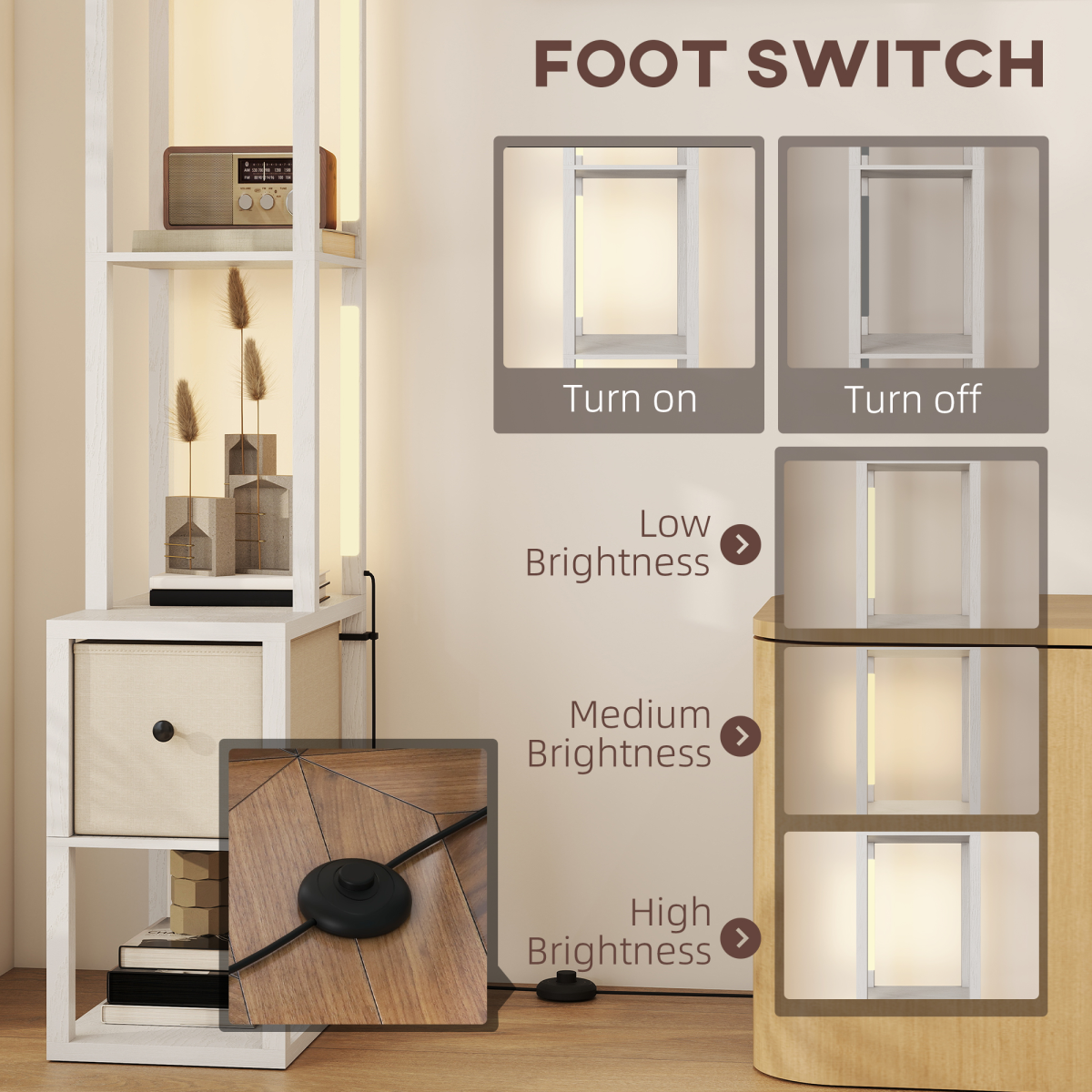 Bathroom Storage Cabinet-White
