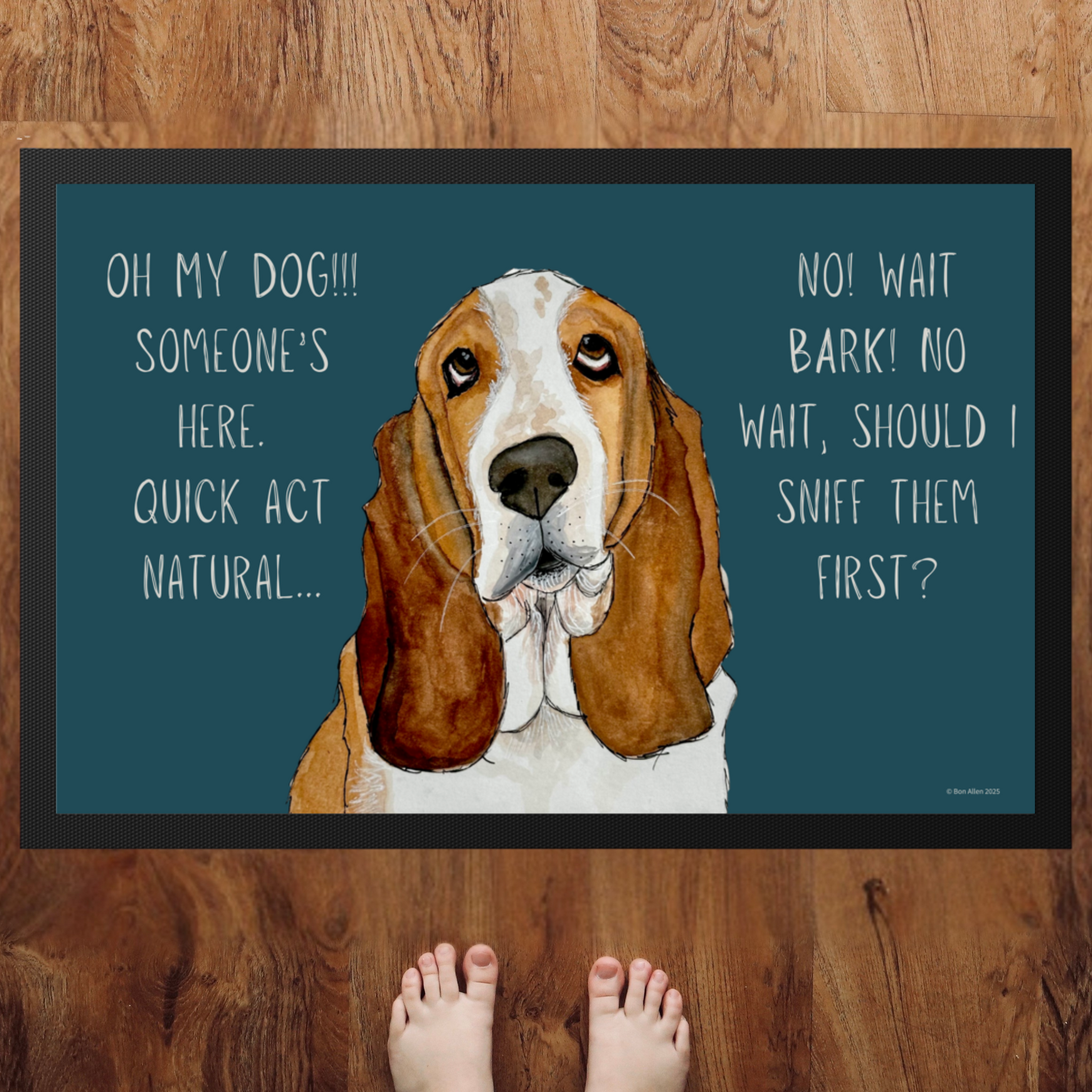 Basset Hound Door Mat – The Ultimate Welcome Committee!