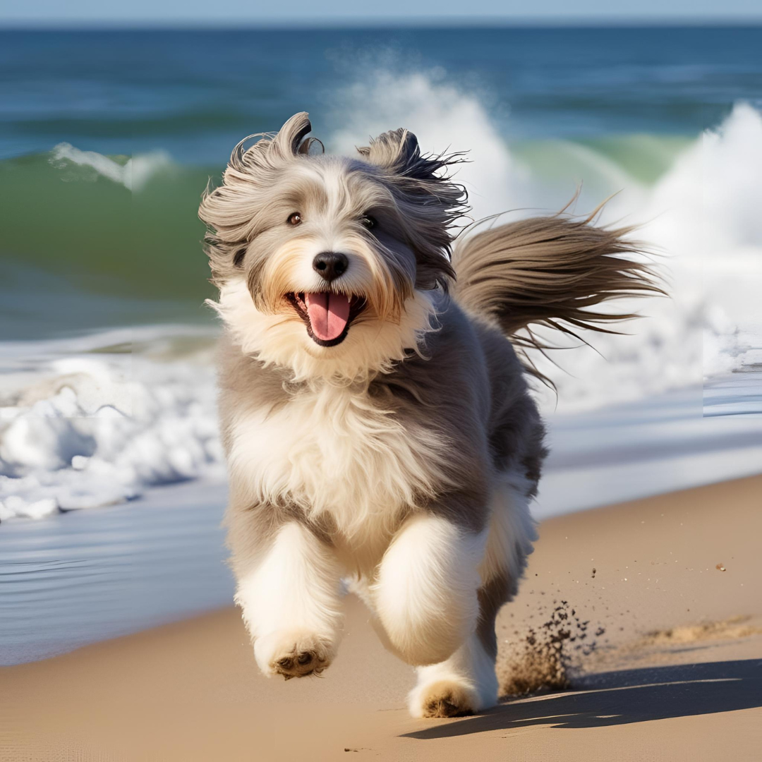Bearded Collie Flip Flops: Walk on the Wild Side with Comfort and Chaos!