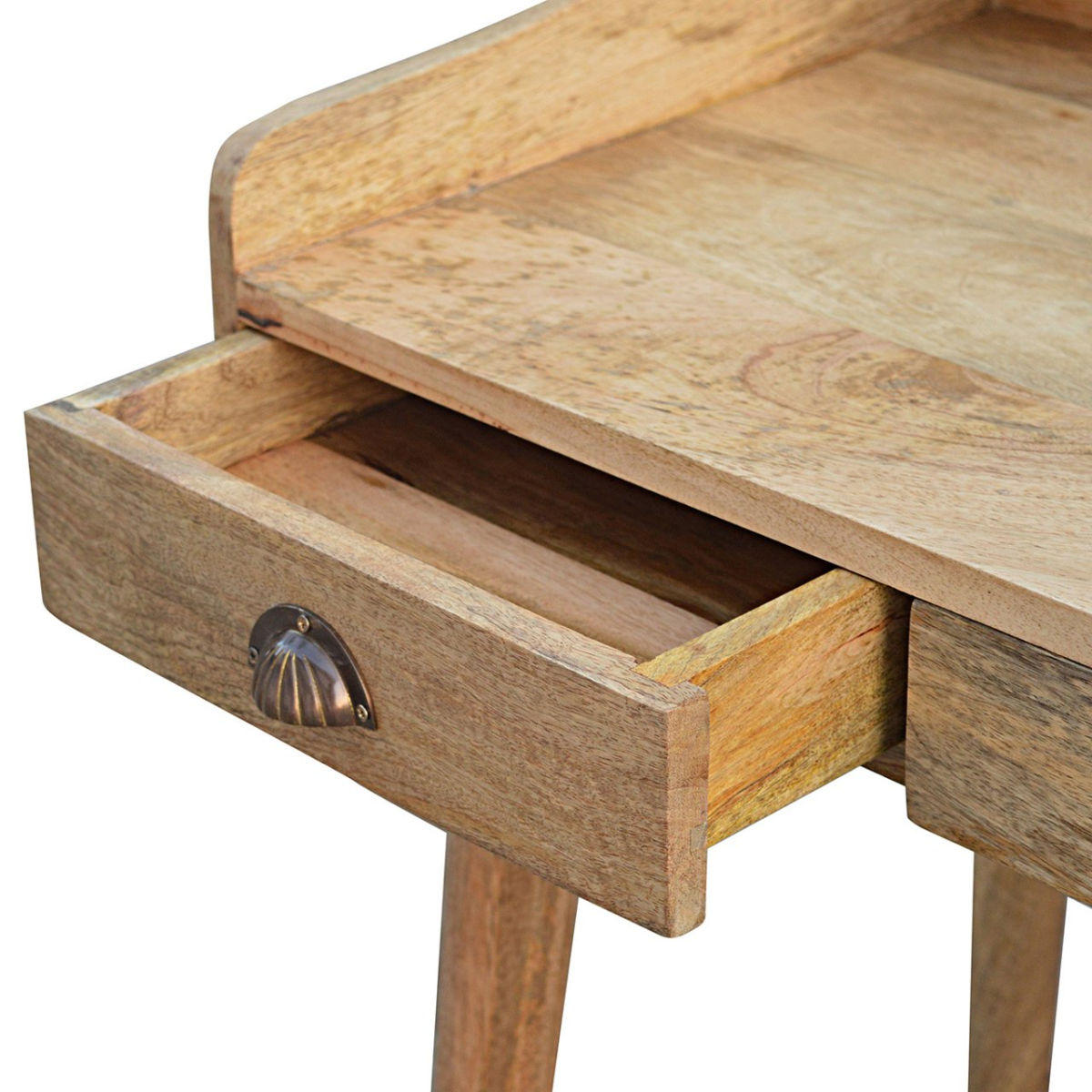 Artisan Furniture Solid Wood Gallery Back Shell Writing Desk