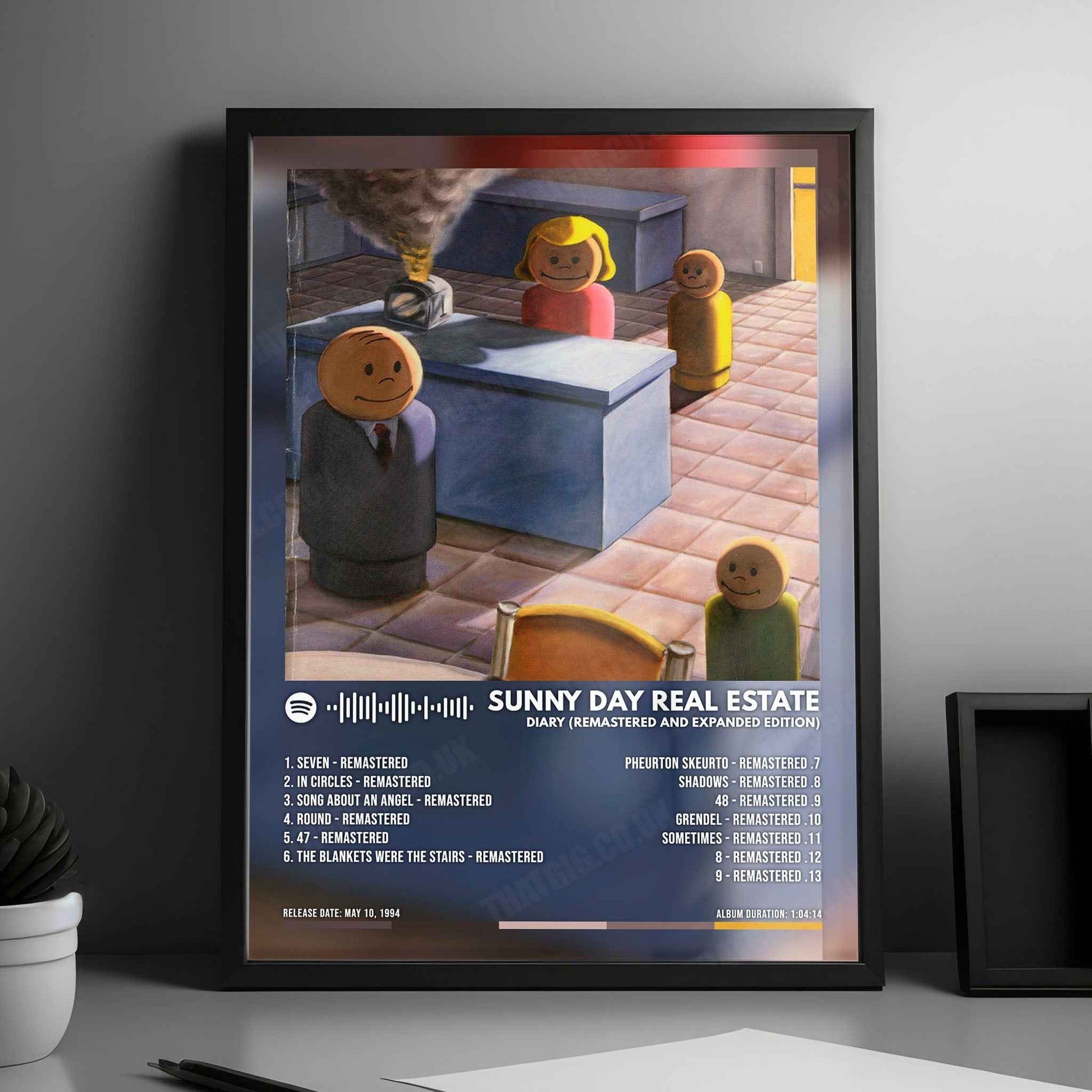 Sunny Day Real Estate "Diary" Album Cover Poster - with Complete Tracklist