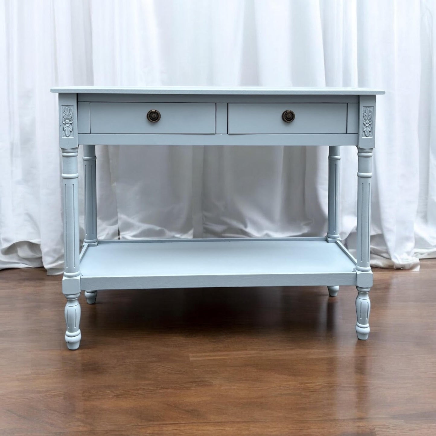90CM 2 DRAWER SIDE TABLE