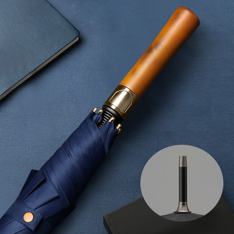 Long Handle Umbrella with Wooden Handle