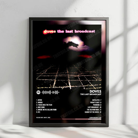 Doves "The Last Broadcast" Album Cover Poster - with Complete Tracklist