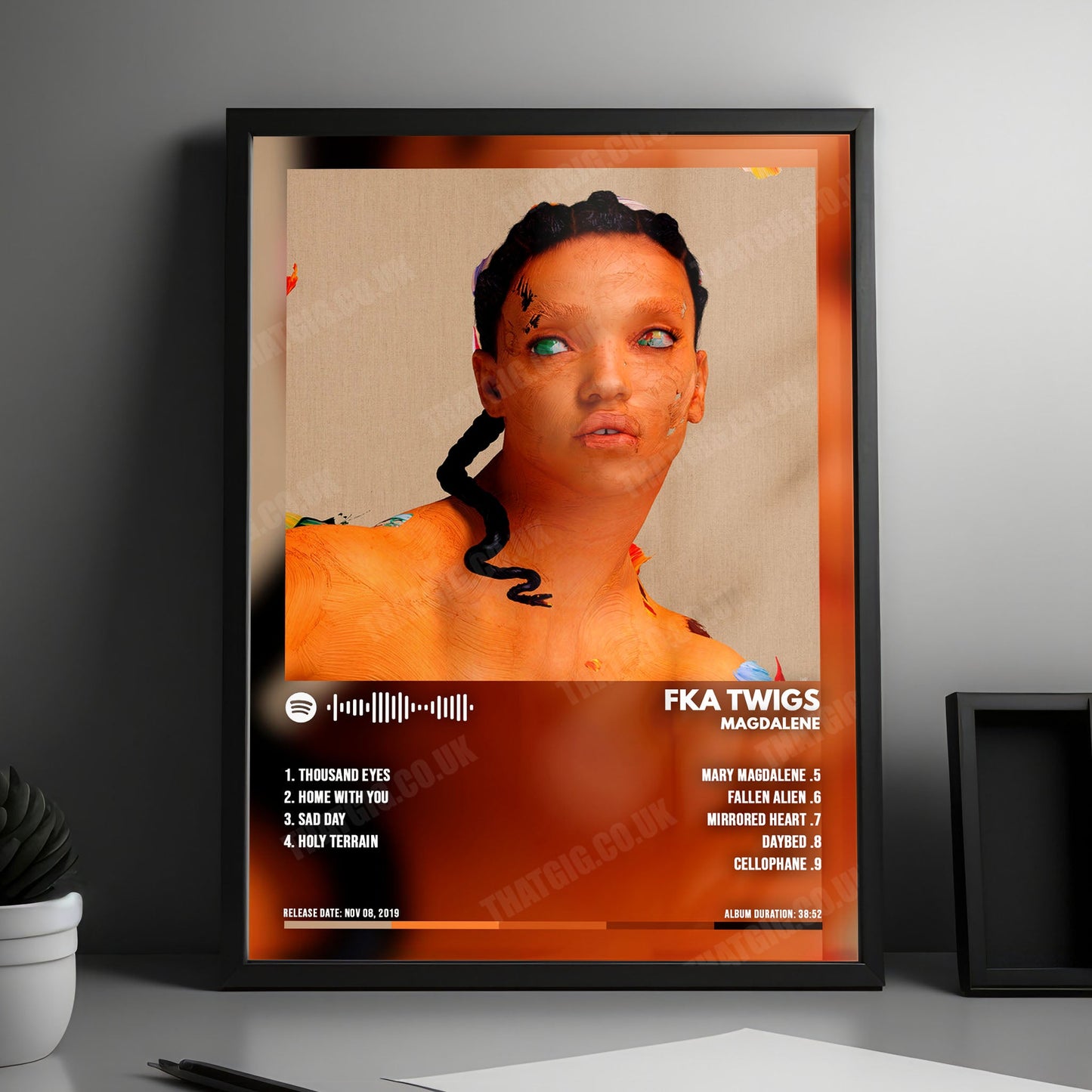 FKA twigs "MAGDALENE" Album Cover Poster - with Complete Tracklist