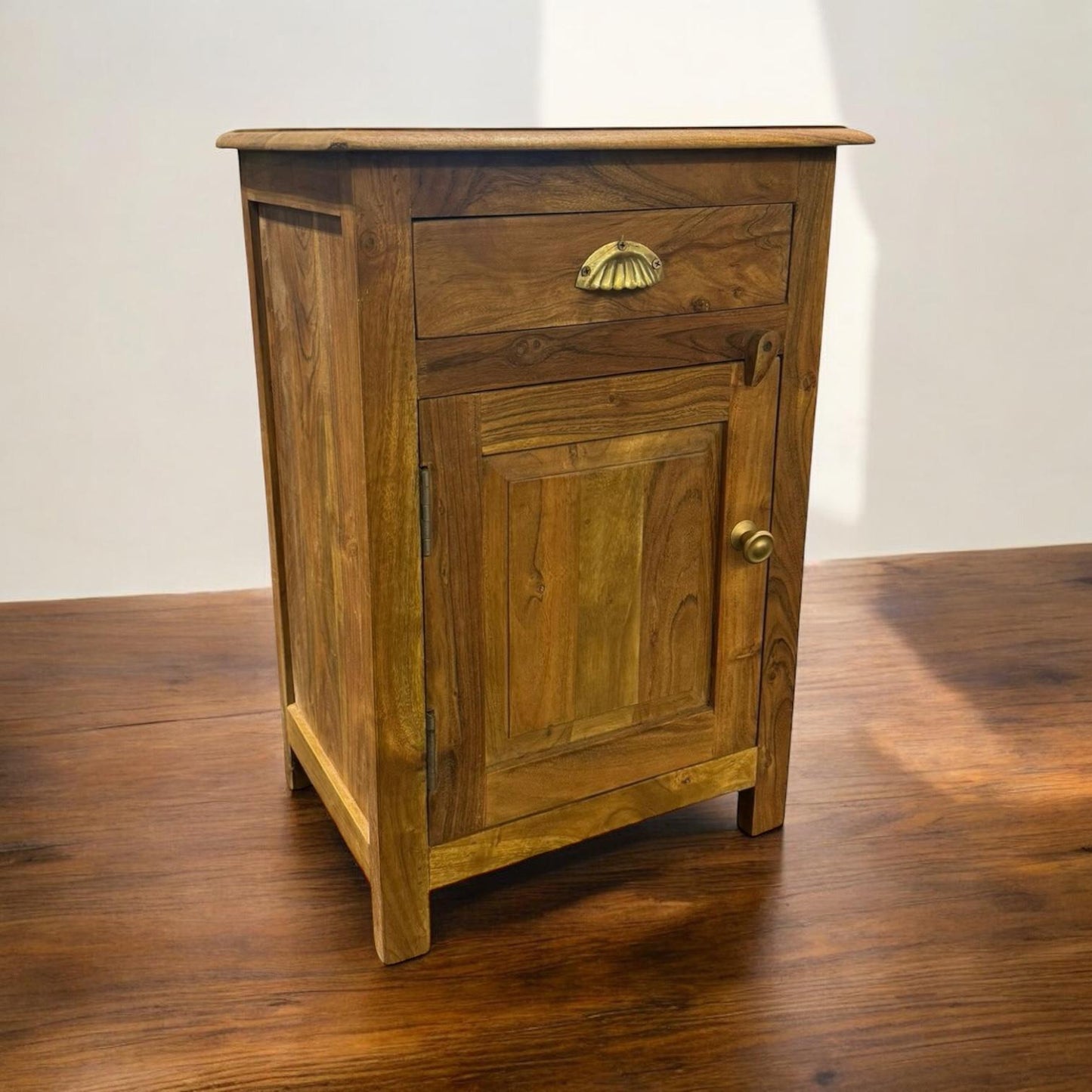 65CM WOODEN BEDSIDE CABINET