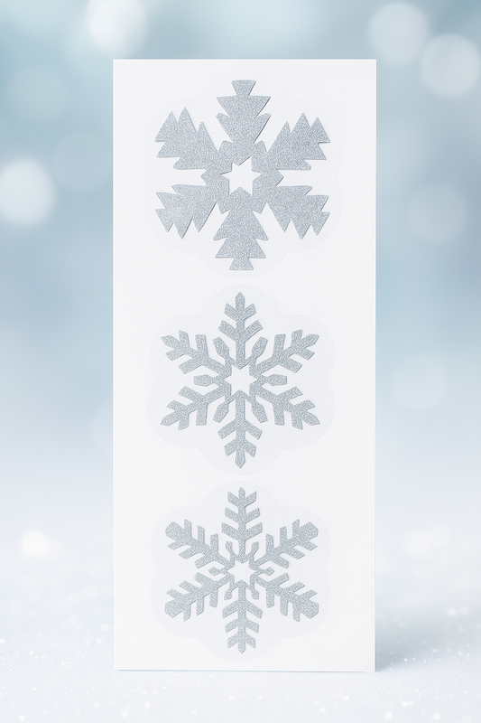 3D Snowflakes Stickers (set of 13)