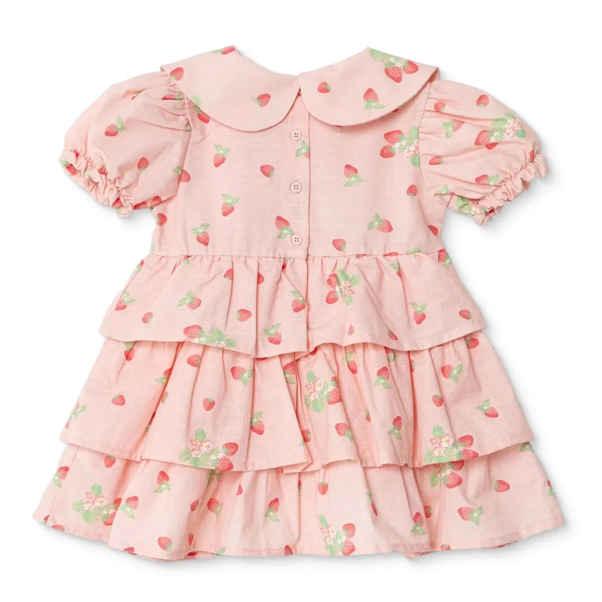 HelloBaby Peter Pan Collar Short Sleeve Baby Dress (6-9 Months to 4-5 Years)