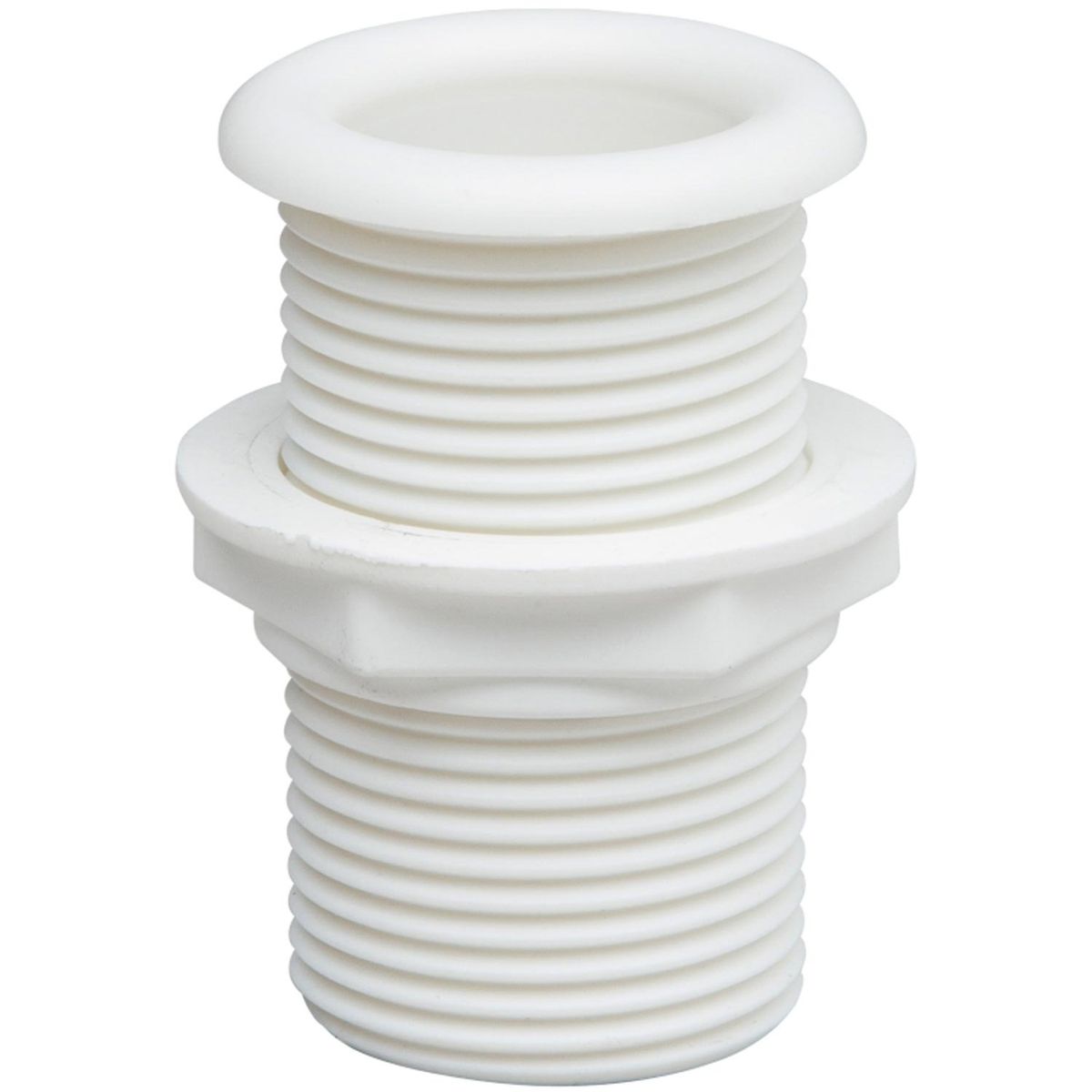 Can White Plastic Drain Socket (1-1/4" BSP Thread)