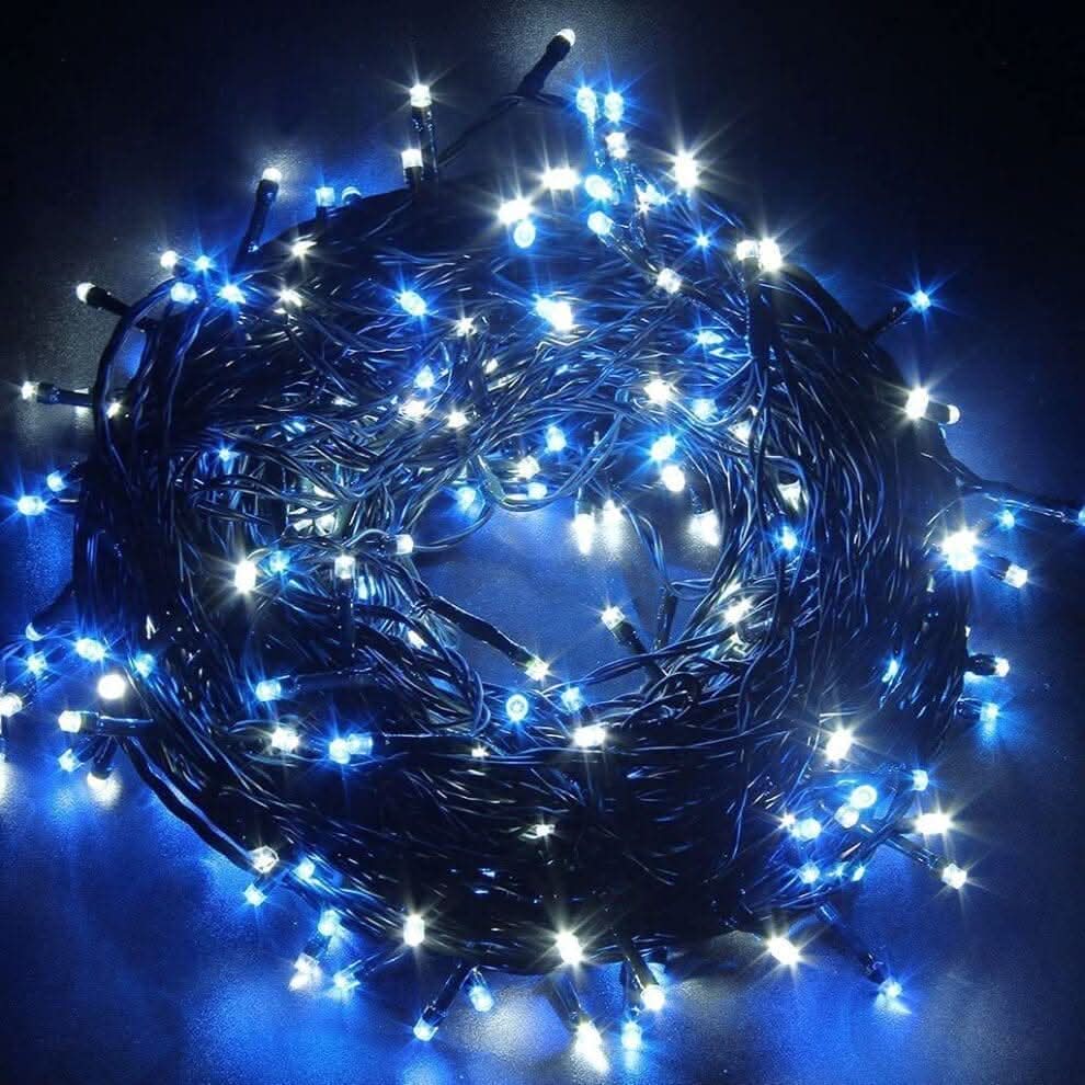 600 LED Blue & White Firefly Fairy Lights