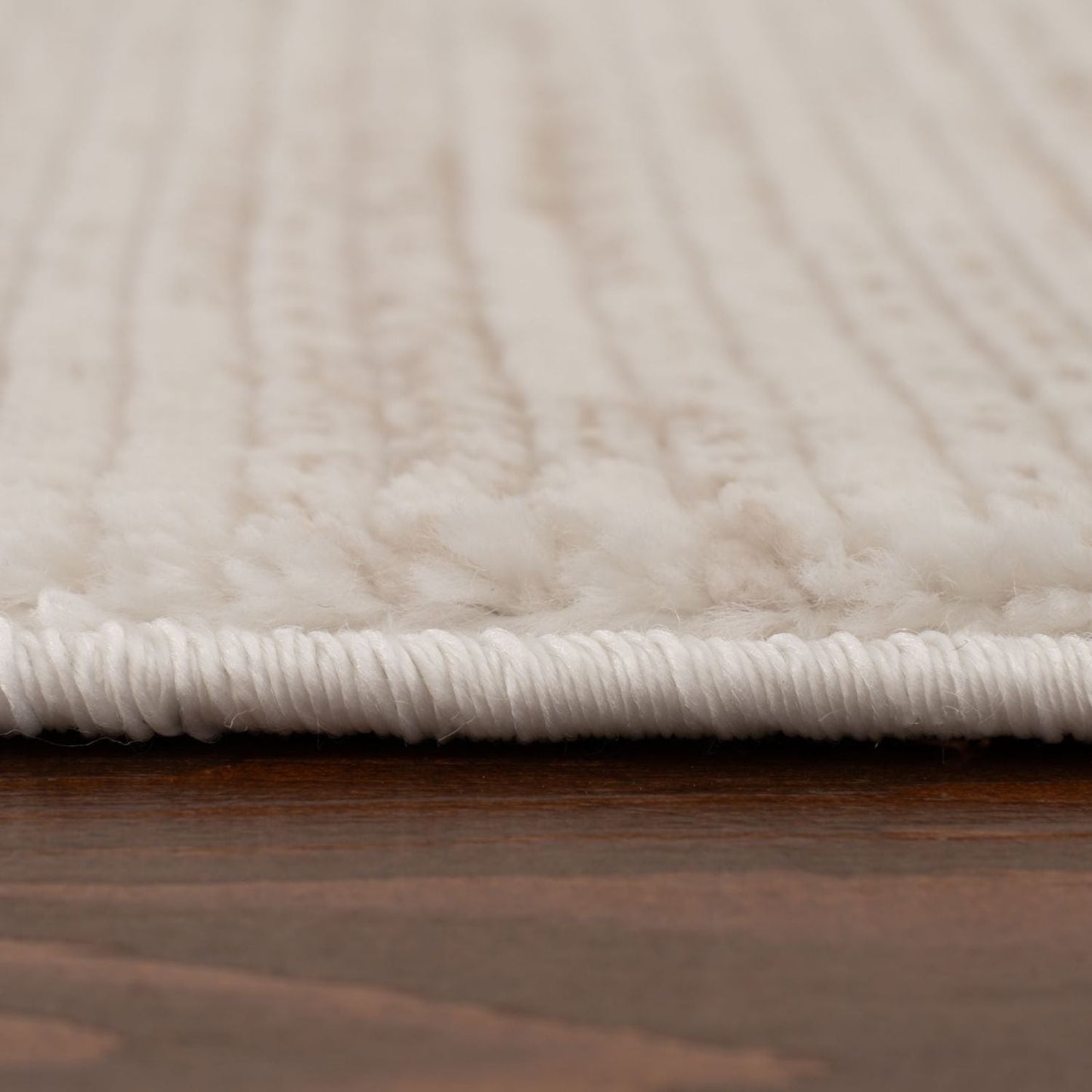 Carmel Cream-Beige Striped Rug | 6010