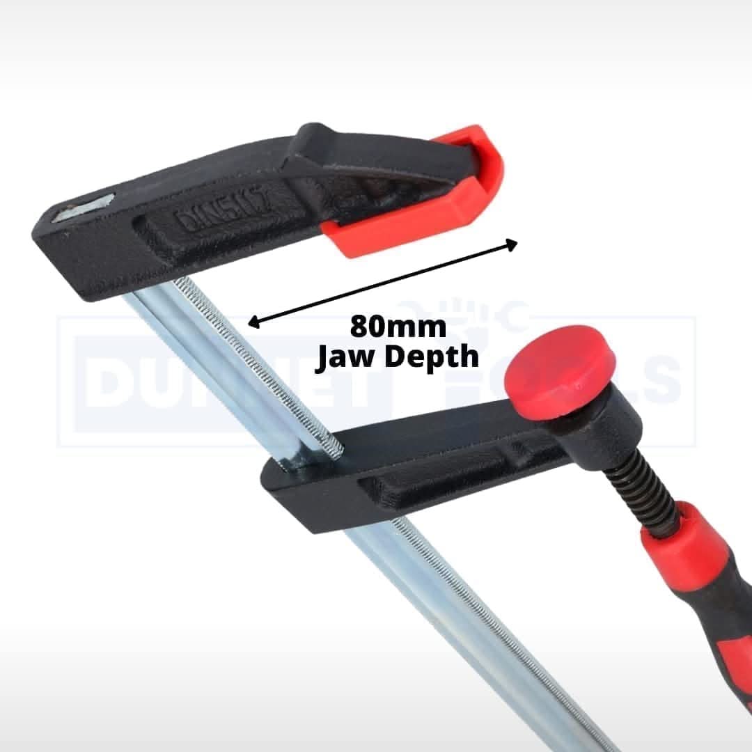 600 x 80mm F Clamp with Soft Grip Handle for Woodworking and DIY