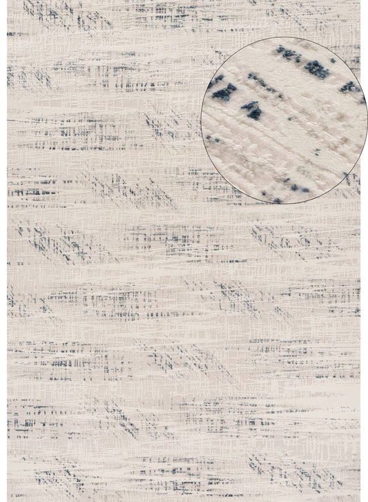 Carmel Cream-Blue Abstract Rug | 6030