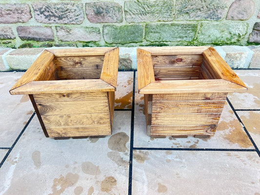 Charles Taylor Trading 2pc Regular Planter Set Brown
