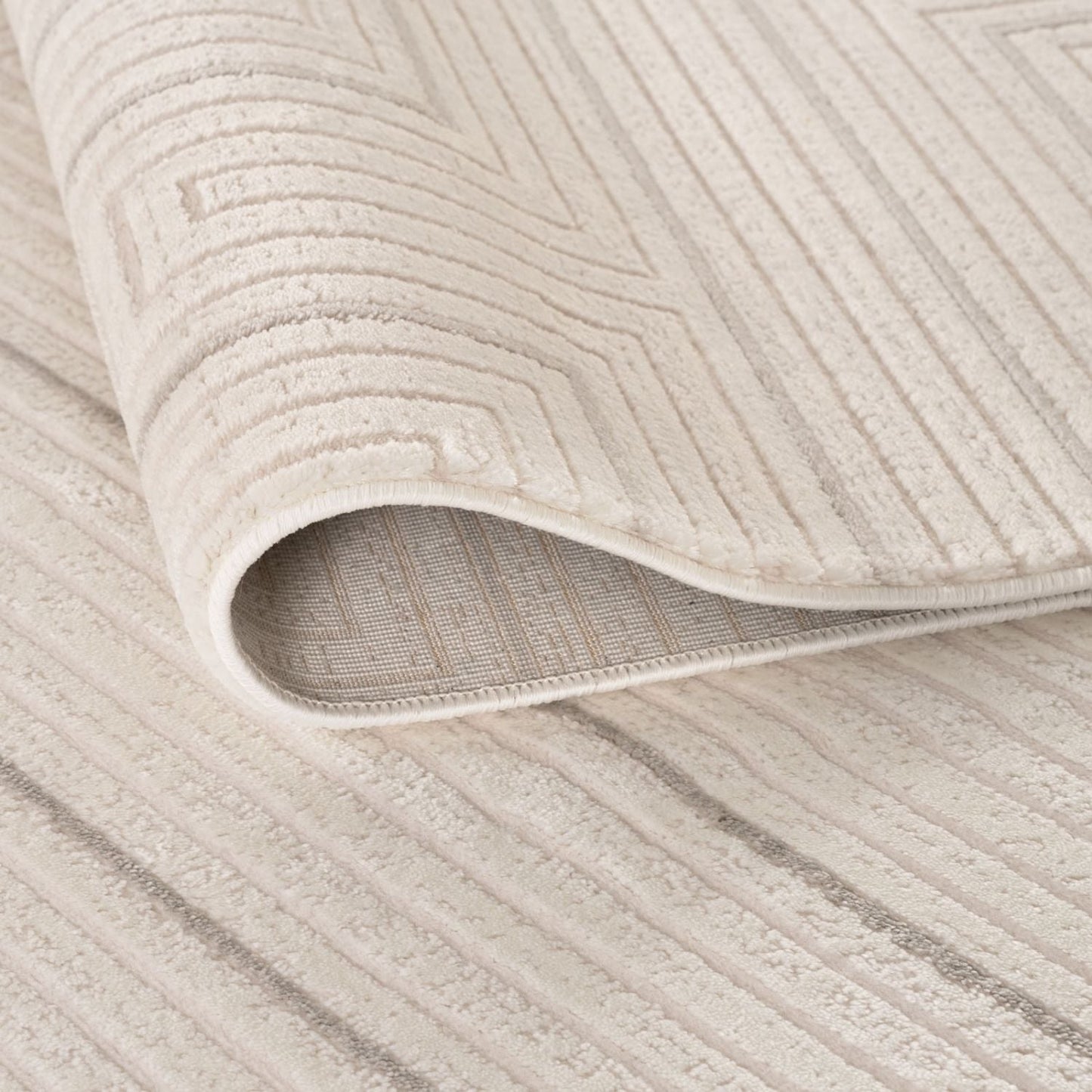 Carmel Cream-Grey Geometric Rug | 6040