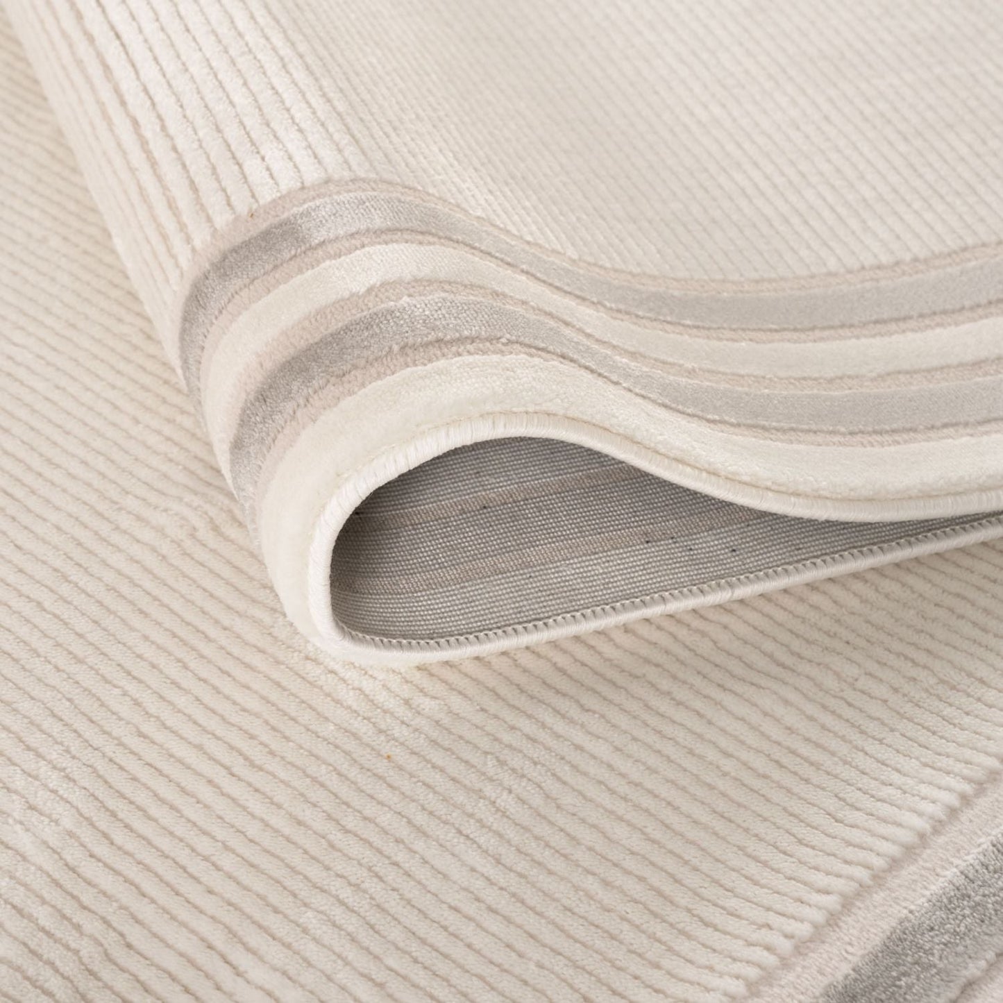 Carmel Cream-Grey Bordered Rug | 6060