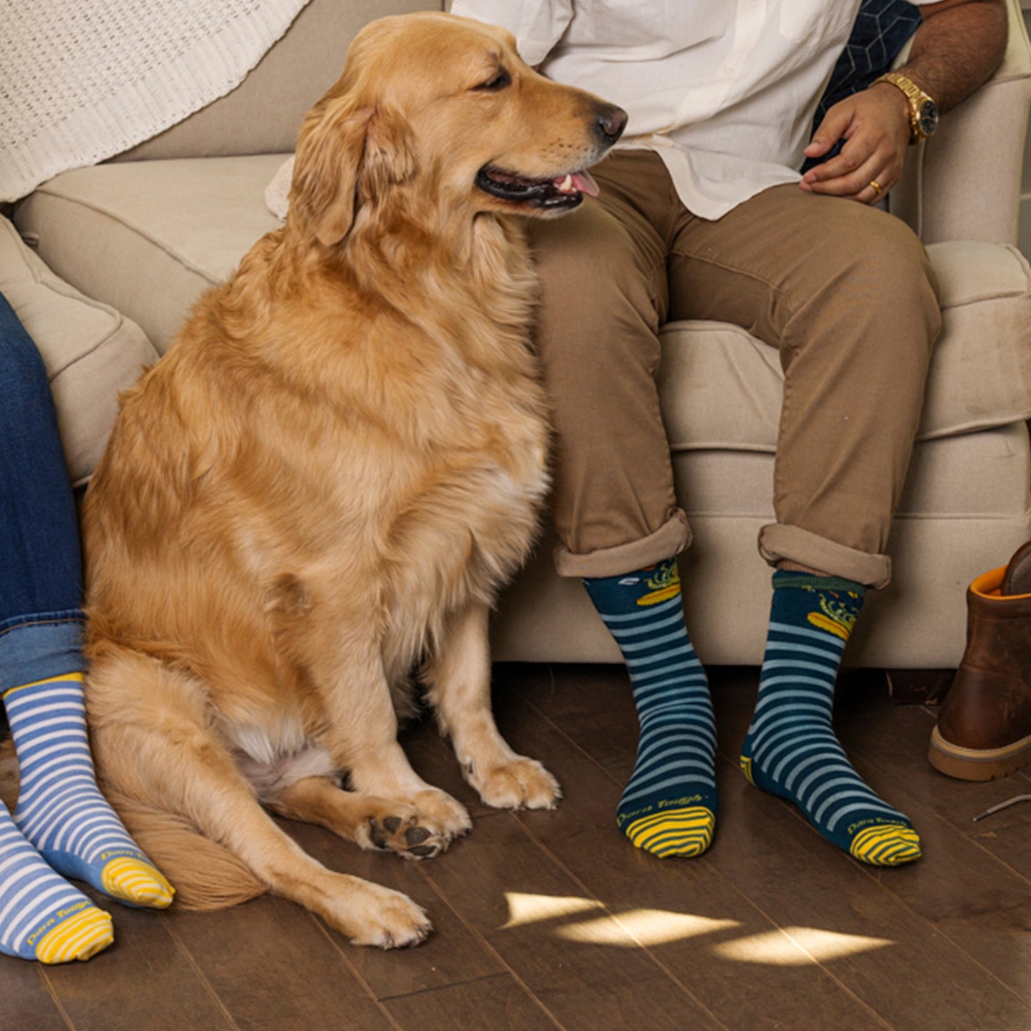 Mens Animal Patterned Crew Lightweight Seamless Merino Wool Socks