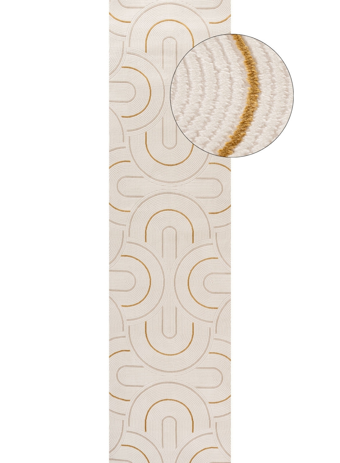 Carmel Cream-Gold Geometric Rug | 6070