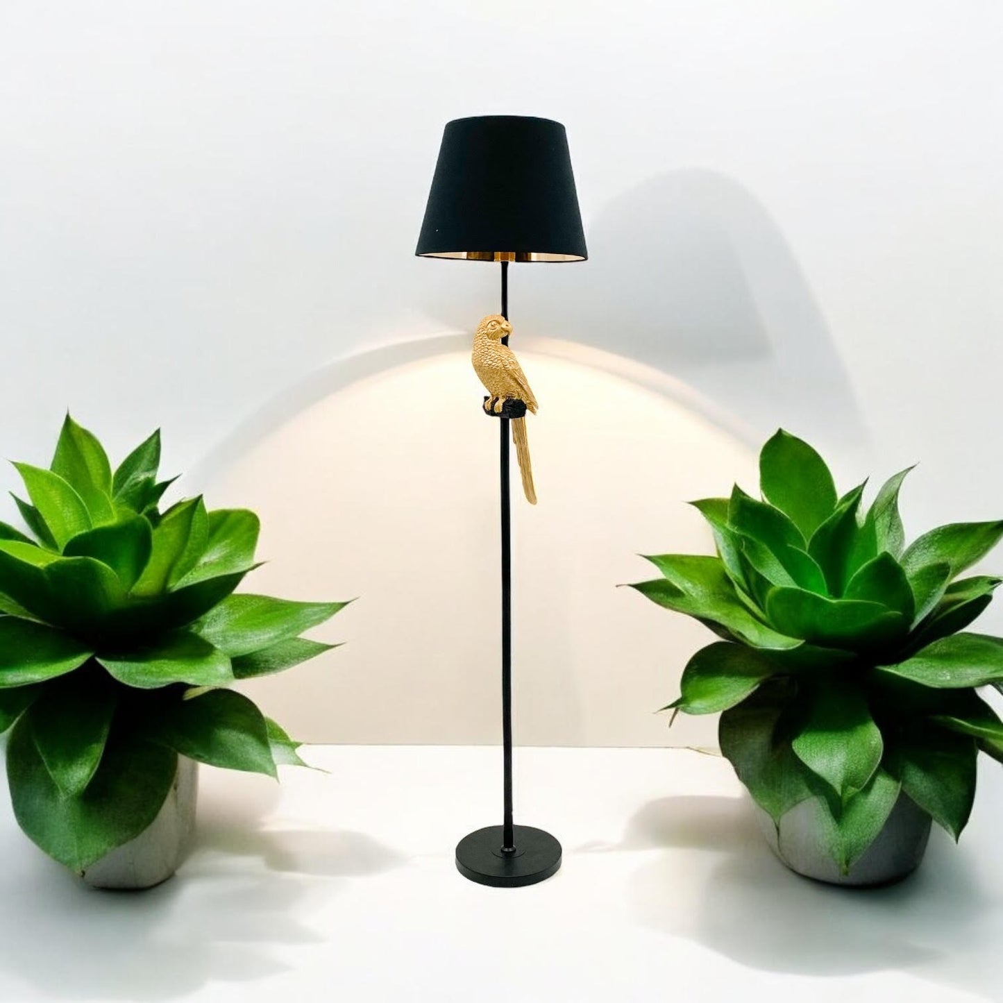 164X37X37CM FLOOR LAMP 15" BLACK SHADE