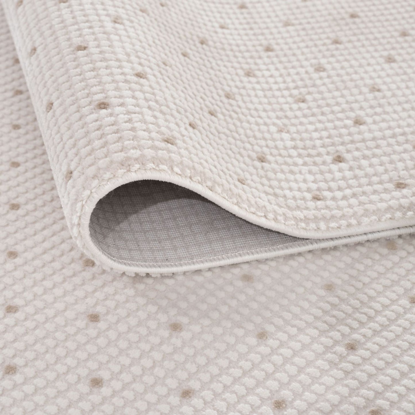 Carmel Cream-Beige Dots Rug | 6080