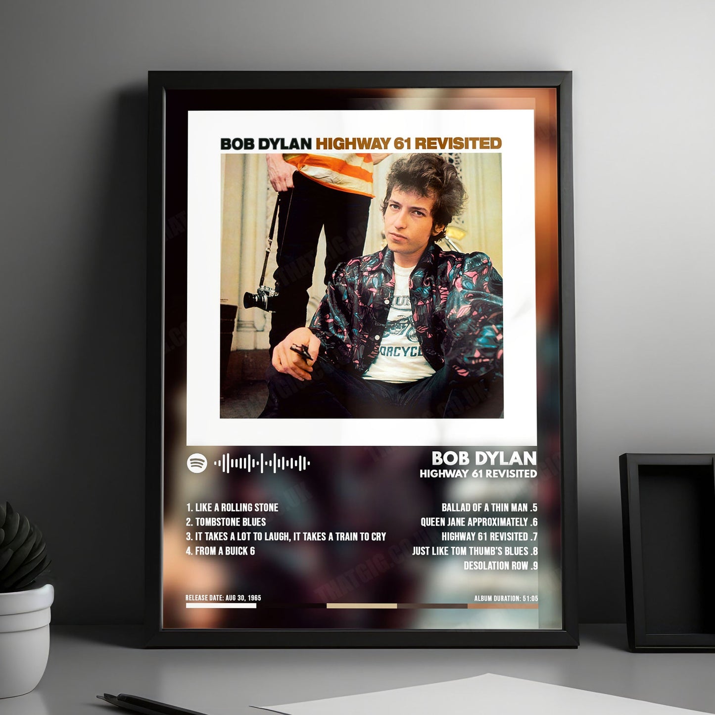 Bob Dylan "Highway 61 Revisited  " Album Cover Poster - with Complete Tracklist