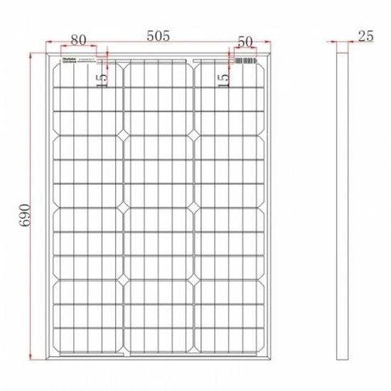 60W 12V solar panel with 5m cable