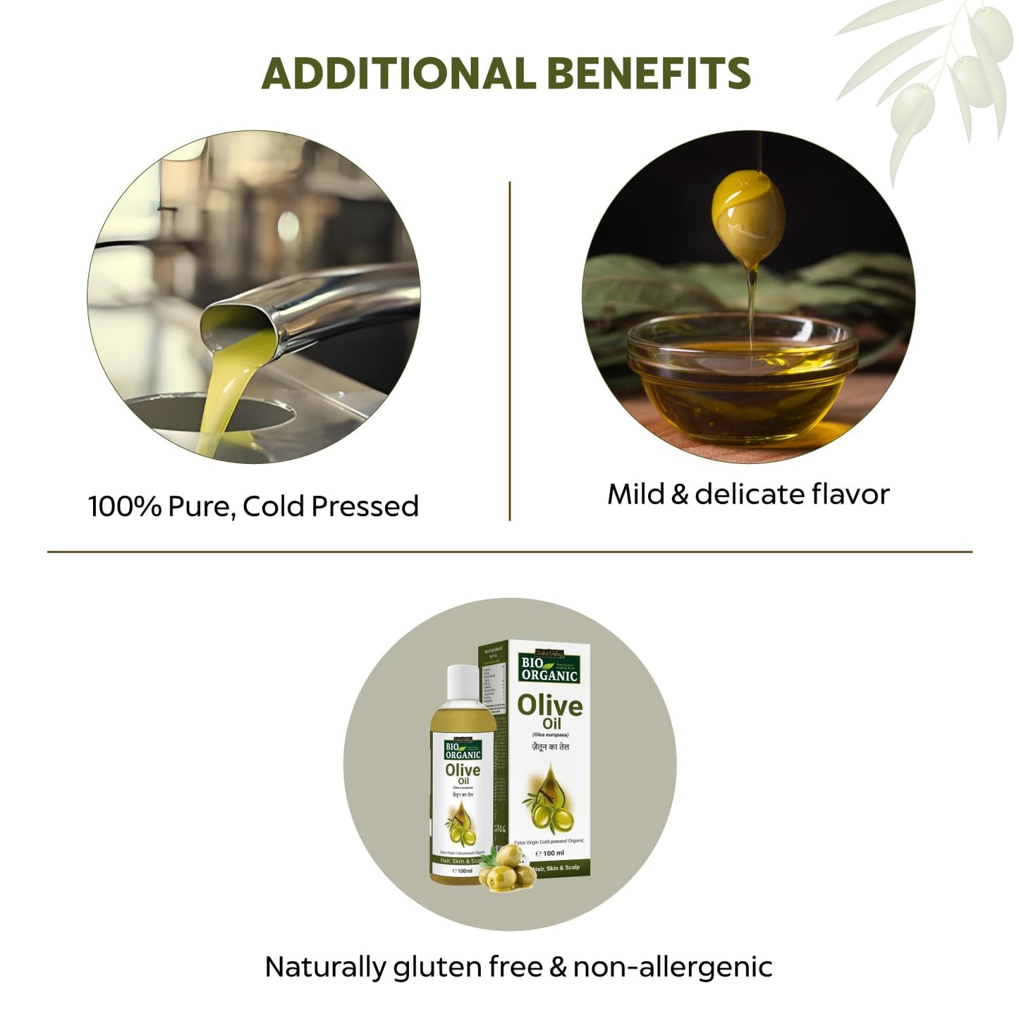 Indus Valley Organic Extra Virgin Olive Oil 200ml for Cooking & Skin Care