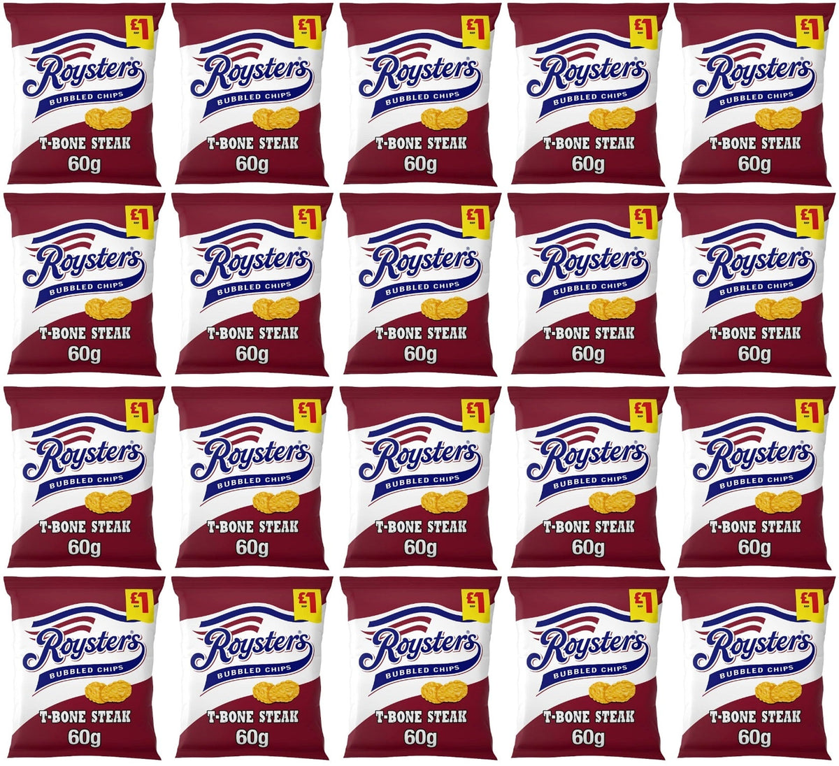 20 x Roysters T-bone Steak - 60GM