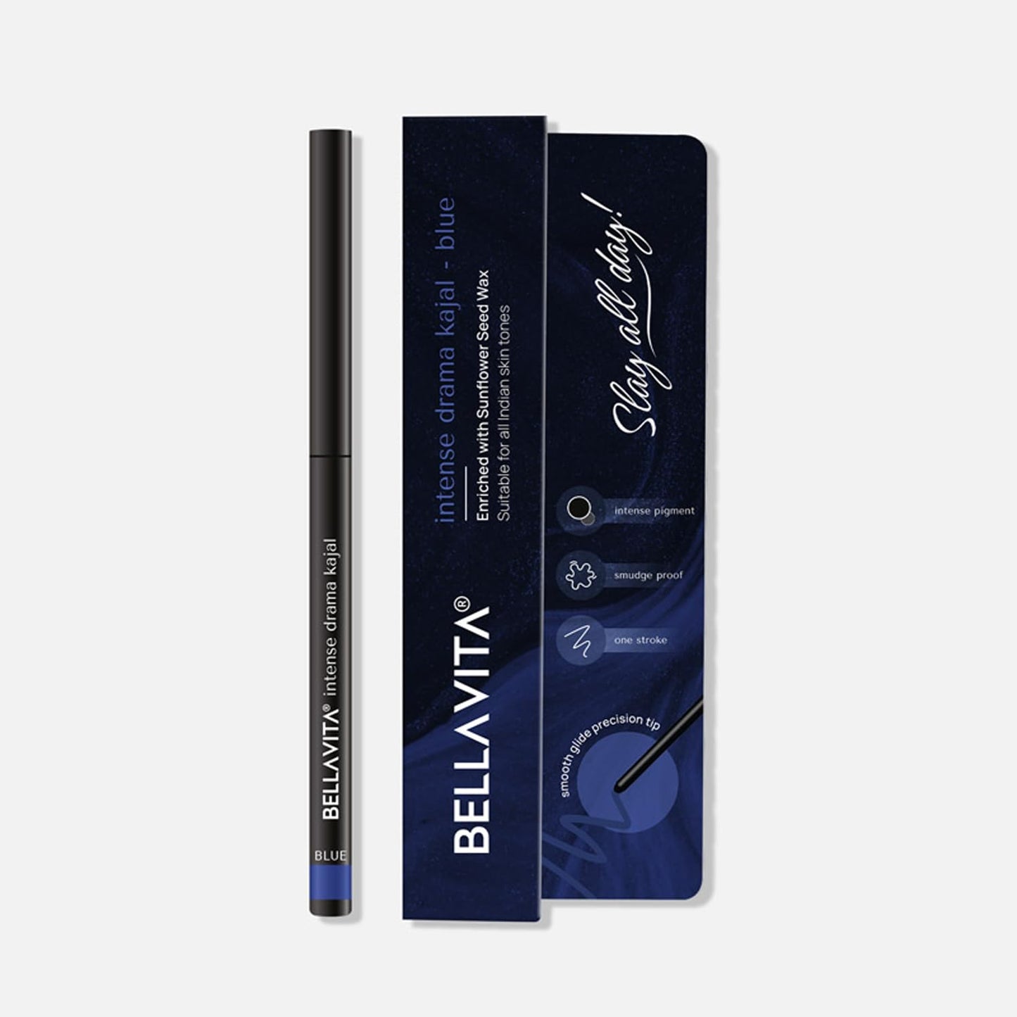 BELLAVITA Black Matte Waterproof Eyeliner | Smudge-Proof | Biotin Enriched