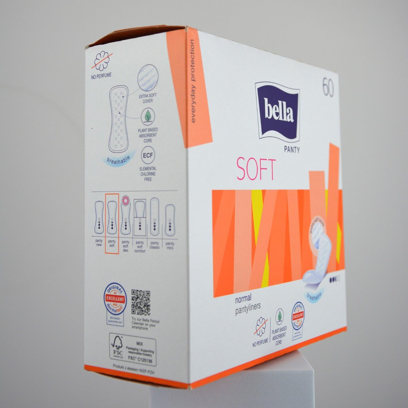 Bella Panty Soft Classic Liners, Pack of 60 Scent: unscented