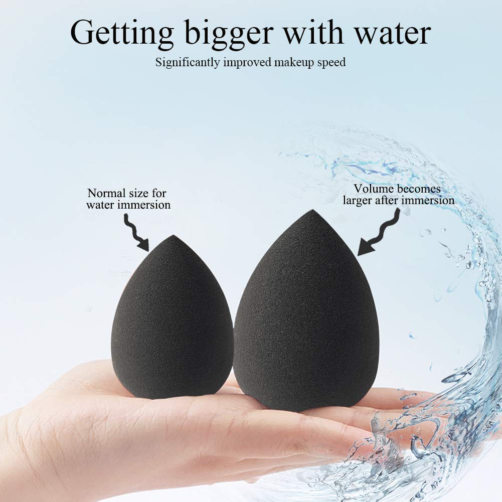 Foundation Sponges & Oval Brush Set for Liquid, Cream, Powder