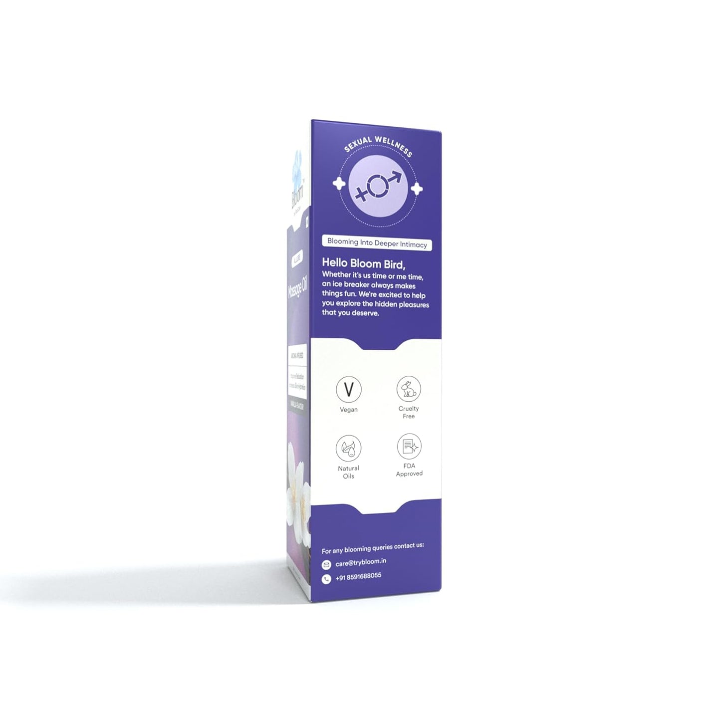 Bloom Sensual Massage Oil 120ml for Couples Relaxation & Intimacy