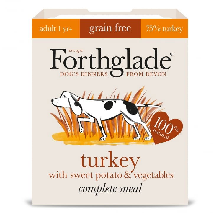 Forthglade Adult Grain Free Complete Turkey Sweet Potato and Vegetables 395g - Case of 18
