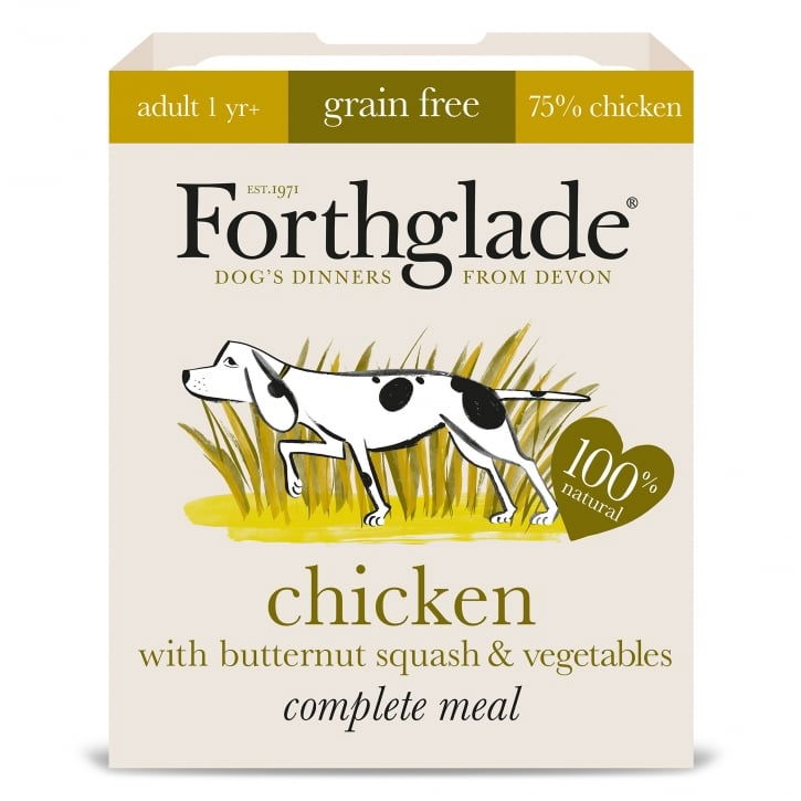 Forthglade Adult Grain Free Complete Chicken Butternut Squash and Vegetables 395g - Case of 18