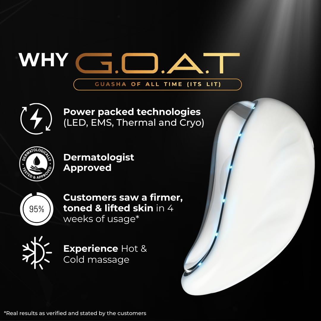 Numour G.O.A.T Smart Gua Sha Face Massager with LED & EMS Therapy