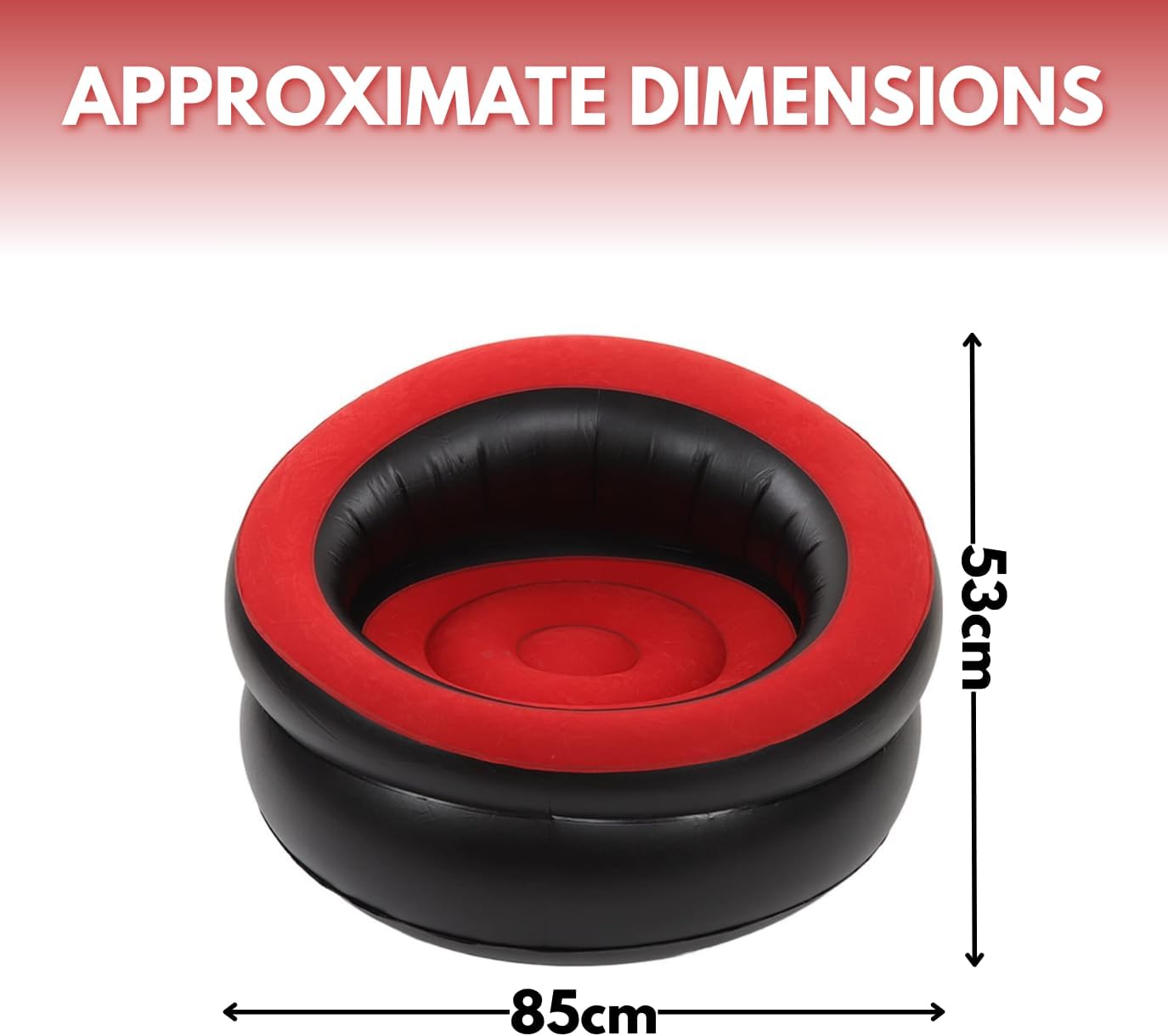 Black & Red Single Person Inflatable Chair