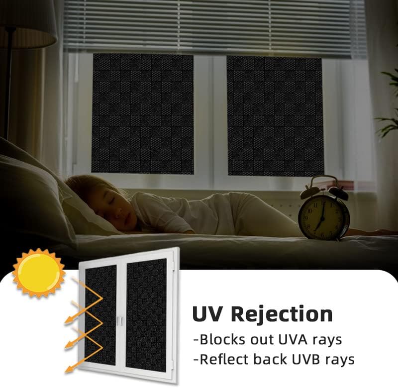 Window Privacy Film Non Adhesive Blackout Frosted Anti UV 90x300cm Qualsen