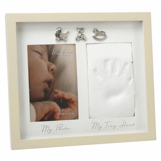 Bambino by Juliana MDF Hand Print Photo frame with 3 icons