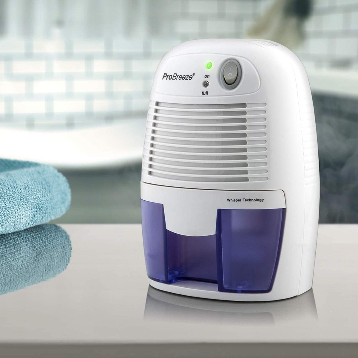 Dehumidifier 500ml Tank Portable for Damp Mould Moisture Ultra-Quiet Pro Breeze