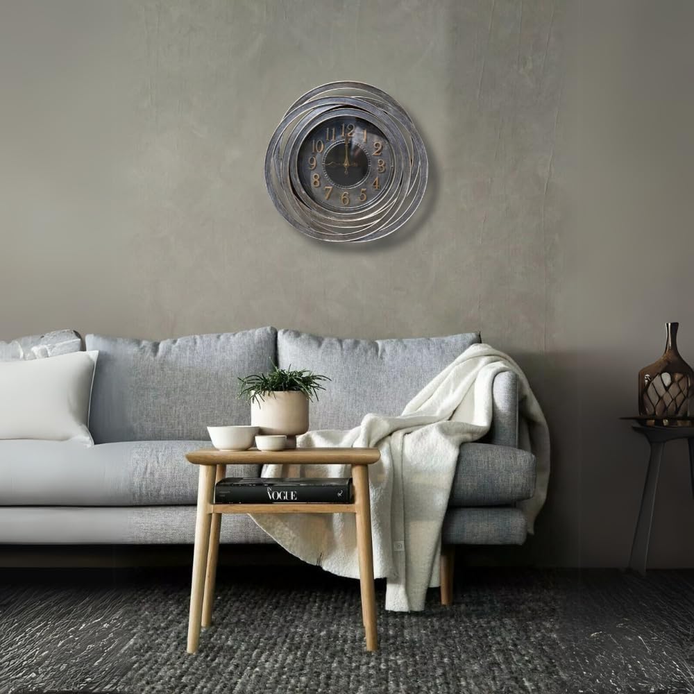Ripley Wall Clock 20 Inch - Silver