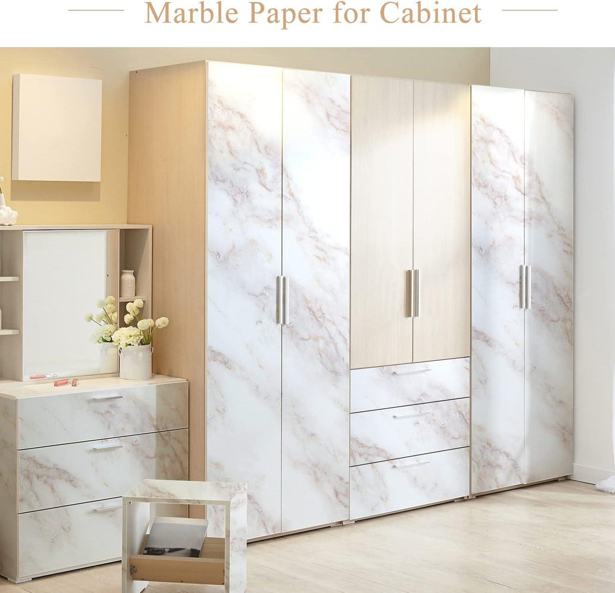 Marble Self Adhesive Sticky Paper 90x200cm Waterproof Vinyl Film Countertop