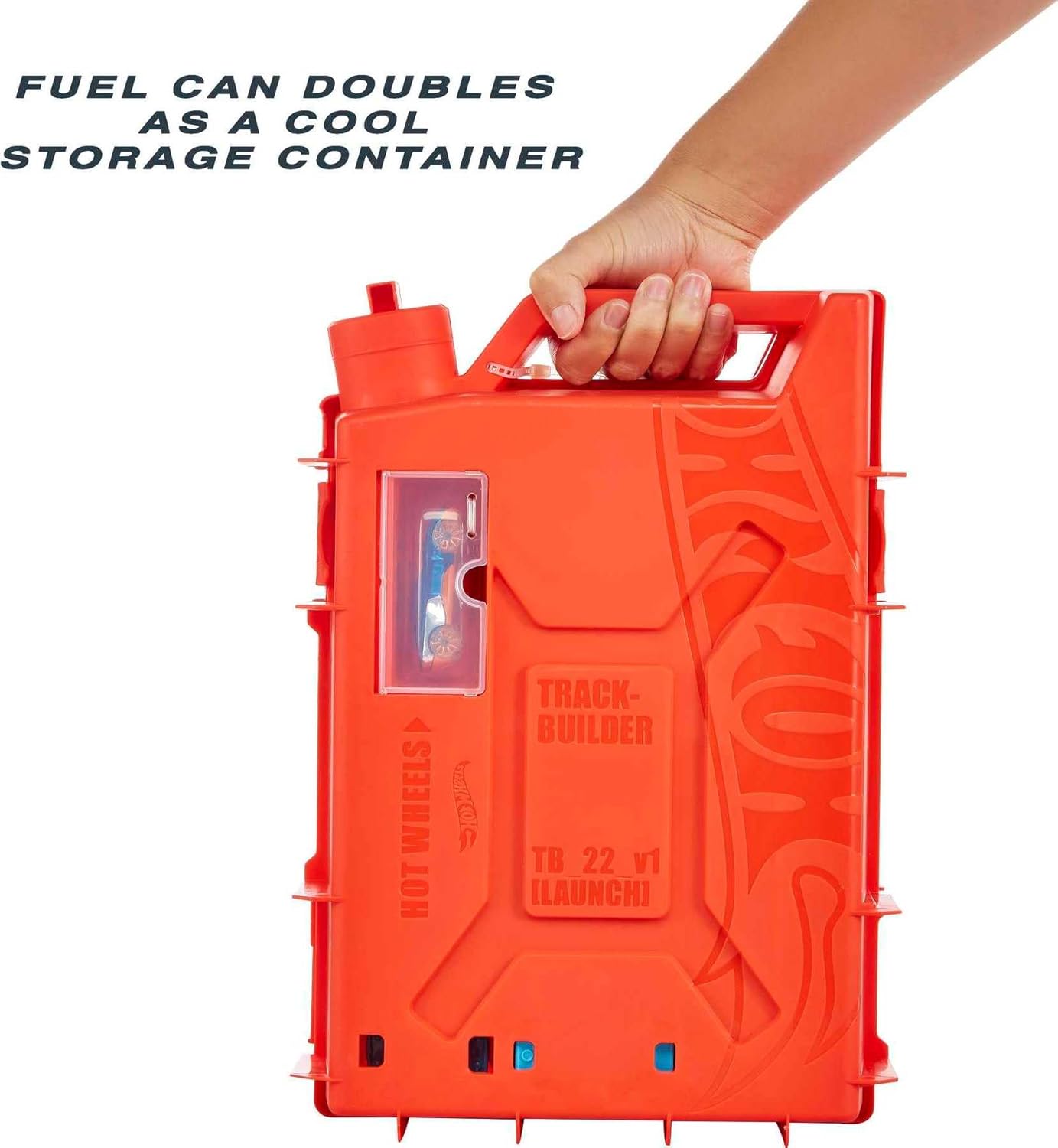 Hot Wheels Track Builder Unlimited Fuel Can Stunt Box, Used-good, missing car, 1 track connector & instructions, 1 track part slightly broken at the end, no original packaging-