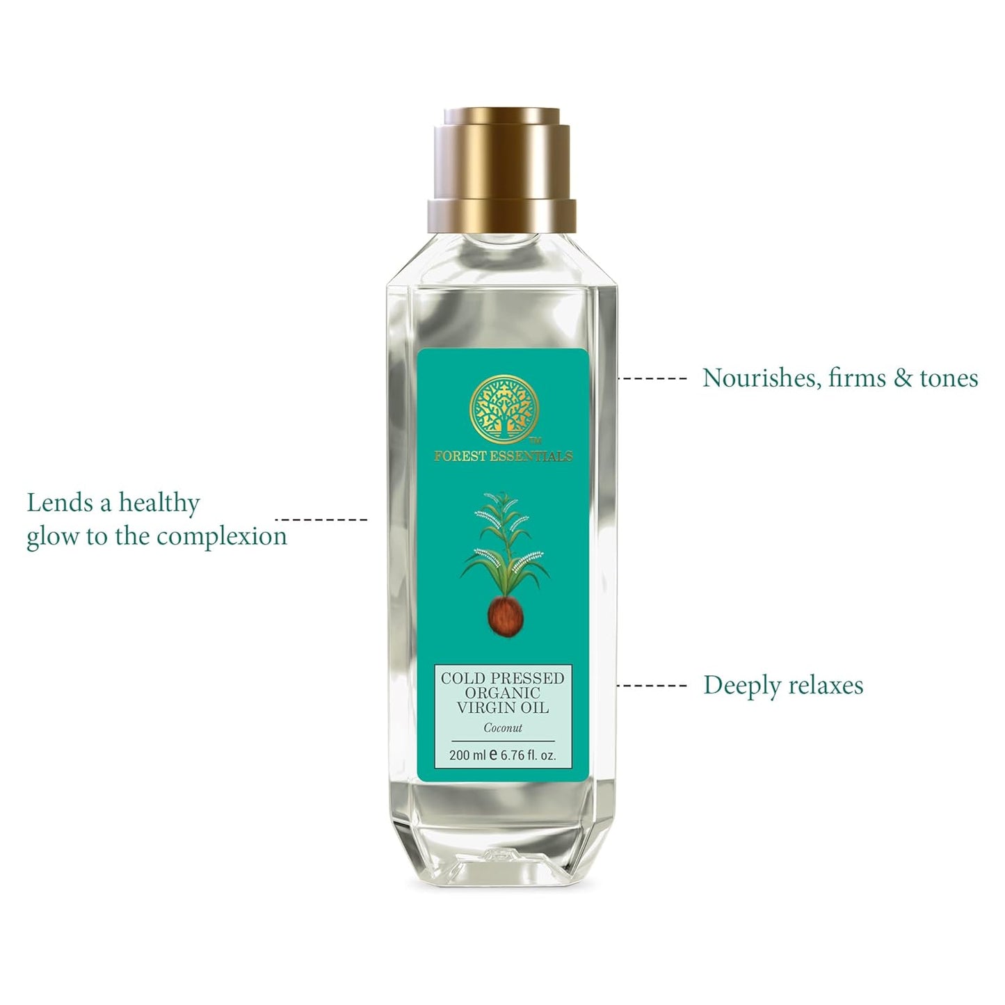 Forest Essentials Organic Coconut Oil for Hair & Skin, 200ml