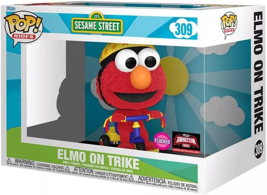 Funko POP Rides: Sesame Street Elmo on Trike Flocked