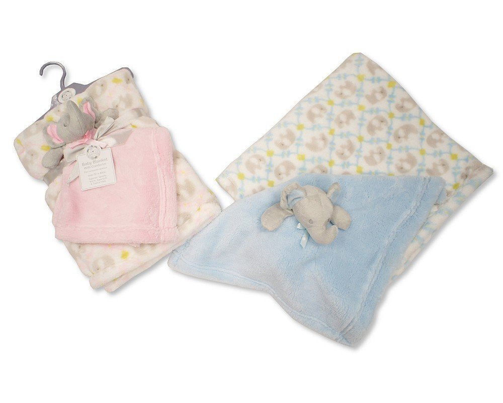 Beautiful Soft Blue Baby/Child Soft Toy/Cuddly Toy Elephant with Blanket 70 x 80 cm