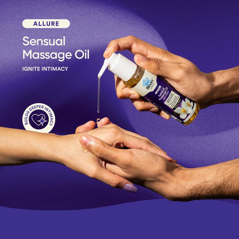 Bloom Sensual Massage Oil 120ml for Couples Relaxation & Intimacy