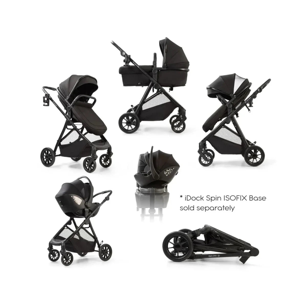 Red Kite Push Me Savanna i Travel System - Black